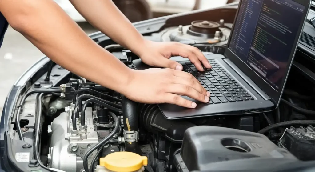 چراغ چک موتور روشن شده است؛ آیا مشکل از سنسور اکسیژن است؟ عوامل و راهکارهای عیبیابی 3 Checking ECU