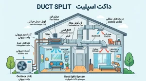 رایجترین خرابیهای انواع وسایل سرمایشی که قبل از خرید باید بدانید 6 داکت اسپیلت