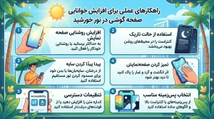 چگونه مشکل دیده نشدن صفحه گوشی در آفتاب را حل کنیم؟ 4 روشنایی صفحه گوشی