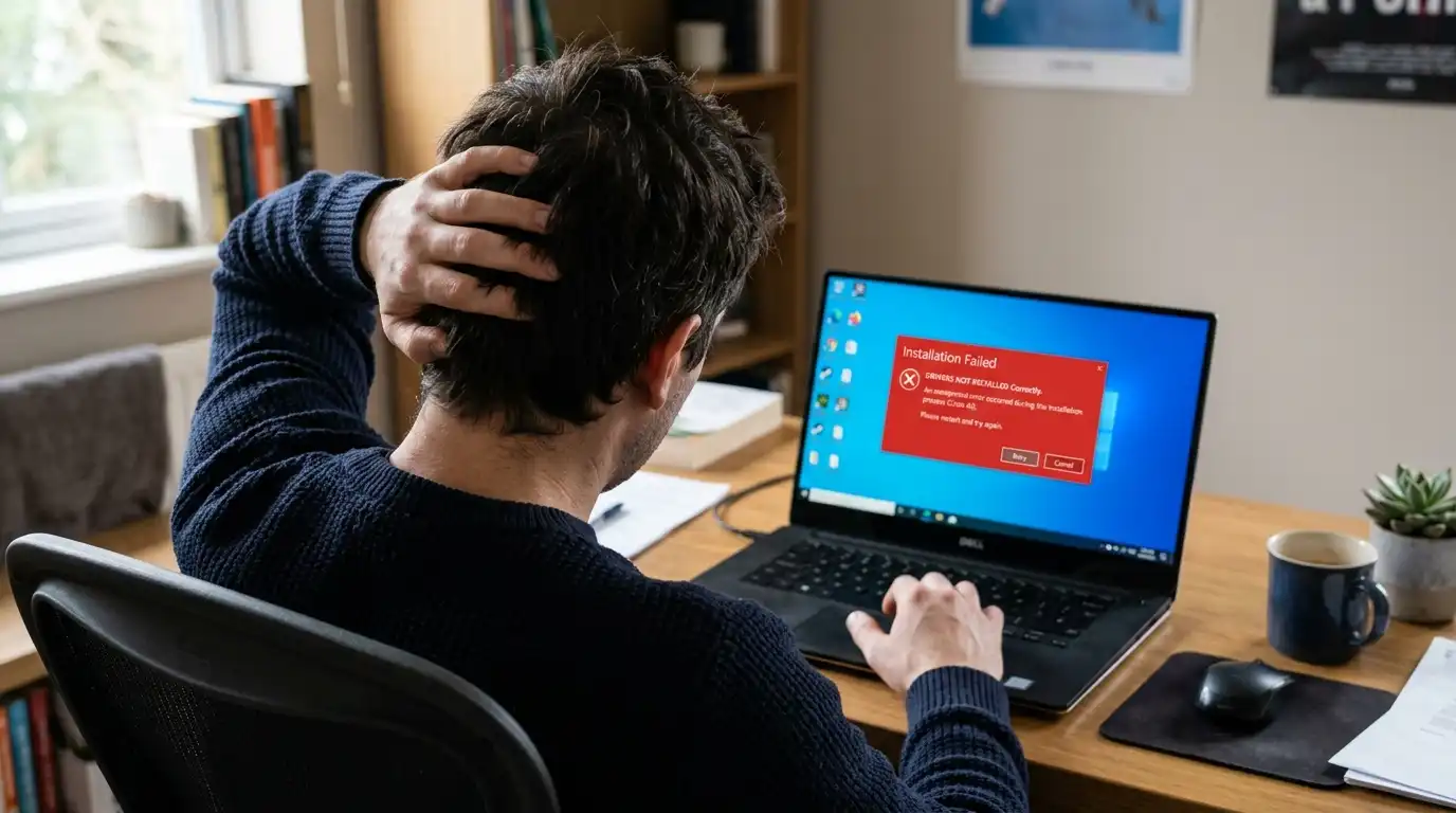 خطای نصب درایور کارت گرافیک