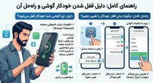 دلیل فعال شدن خودکار قفل صفحه گوشی و راهحل کامل آن 3 فعال شدن خودکار قفل صفحه گوشی