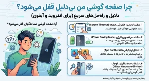 دلیل فعال شدن خودکار قفل صفحه گوشی و راهحل کامل آن 5 قفل شدن خودکار صفحه گوشی